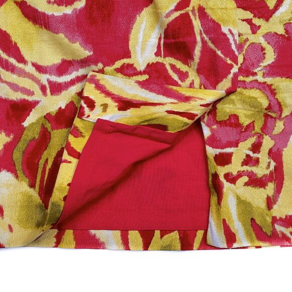 Ralph Lauren Dress Tropical Floral Red Yellow Sleeveless Dress Bow Sz 8P - NWOT - Picture 6 of 10